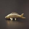 Retro Brass Carp Fish Figurine Miniature Tea Table Pet Small Ornament Copper Animal Feng Shui Crafts Home Decoration Accessories