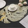 6Pcs Insulation Placemat Hollow Out Simulation Leaf Shape Heat Resistant PVC Table Mat for Kitchen