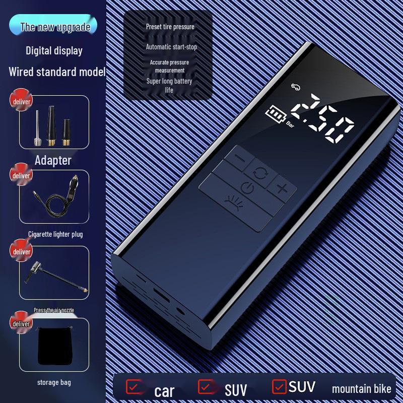 

Автомобильный пусковое устройство 12 В и воздушный насос Портативный блок питания Резервный аккумулятор