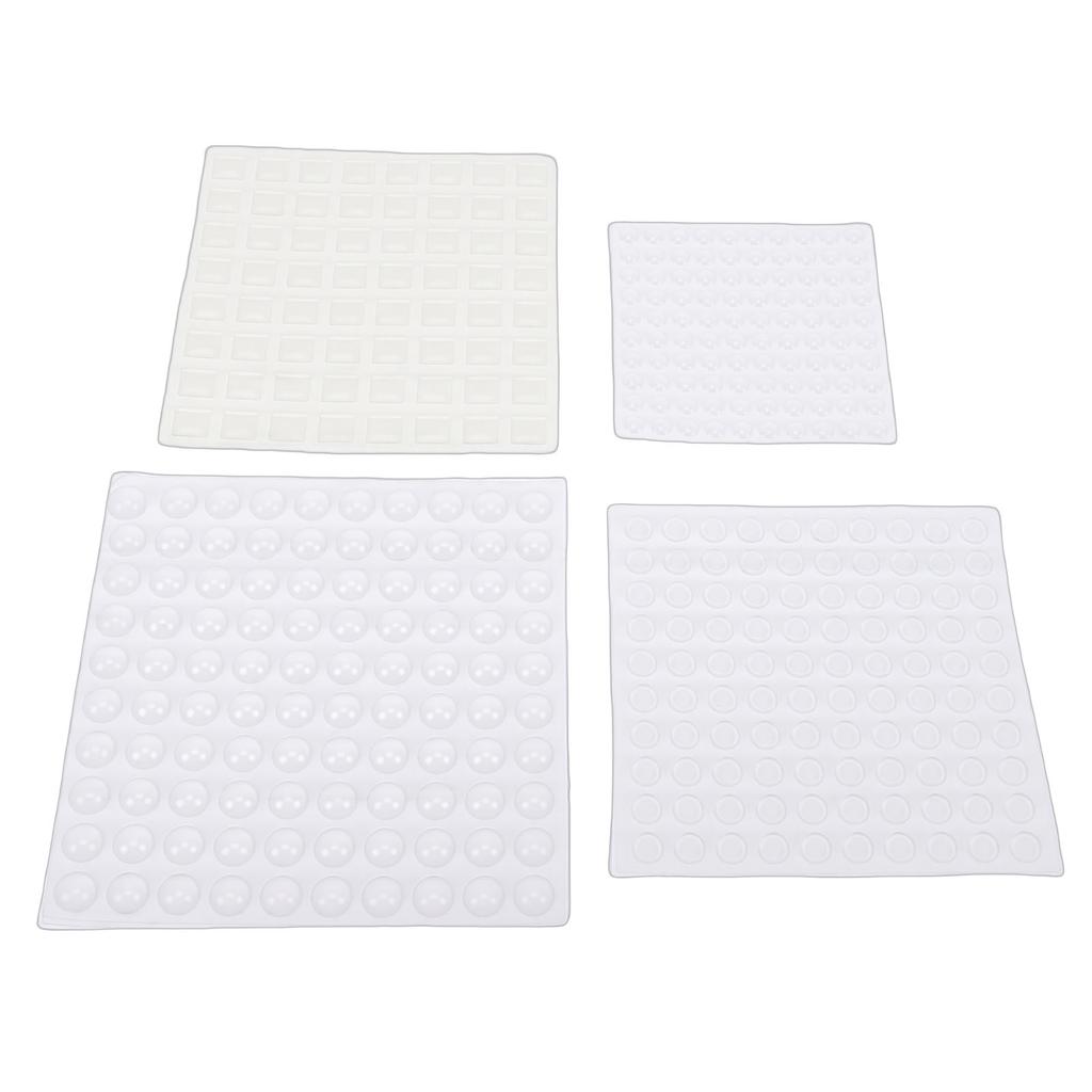 364pcs Bump Dots for Visually Impaired Assorted Shapes Low Vision Braille Stickers Silicone Raised Tactile Dots White