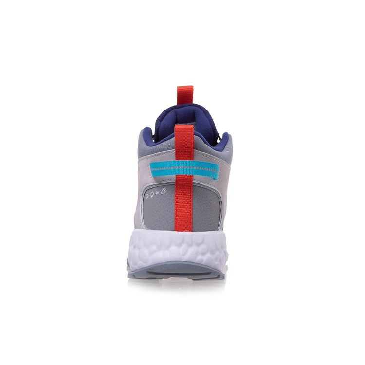 Li Ning Kids Comfortable Versatile Non-Slip Shock Absorbing Wear-Resistant Warm Casual Shoes Kids Casual Shoes Black Blue YKER002-17