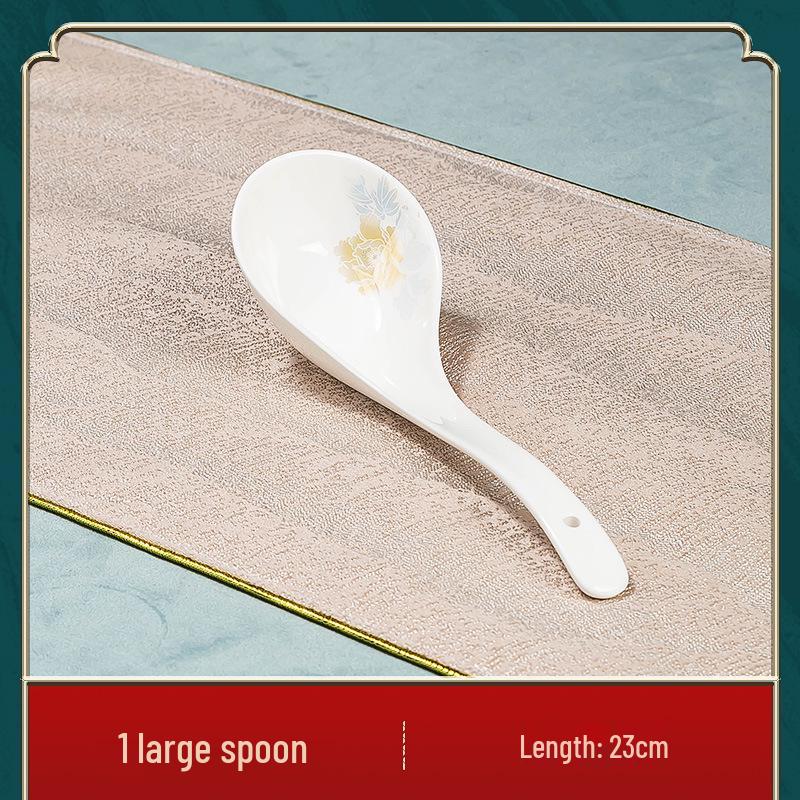 Jingdezhen Anti-Scalding Large Ceramic Bowl Set - High-Value Chinese Bone China Tableware for Soup and Fish.