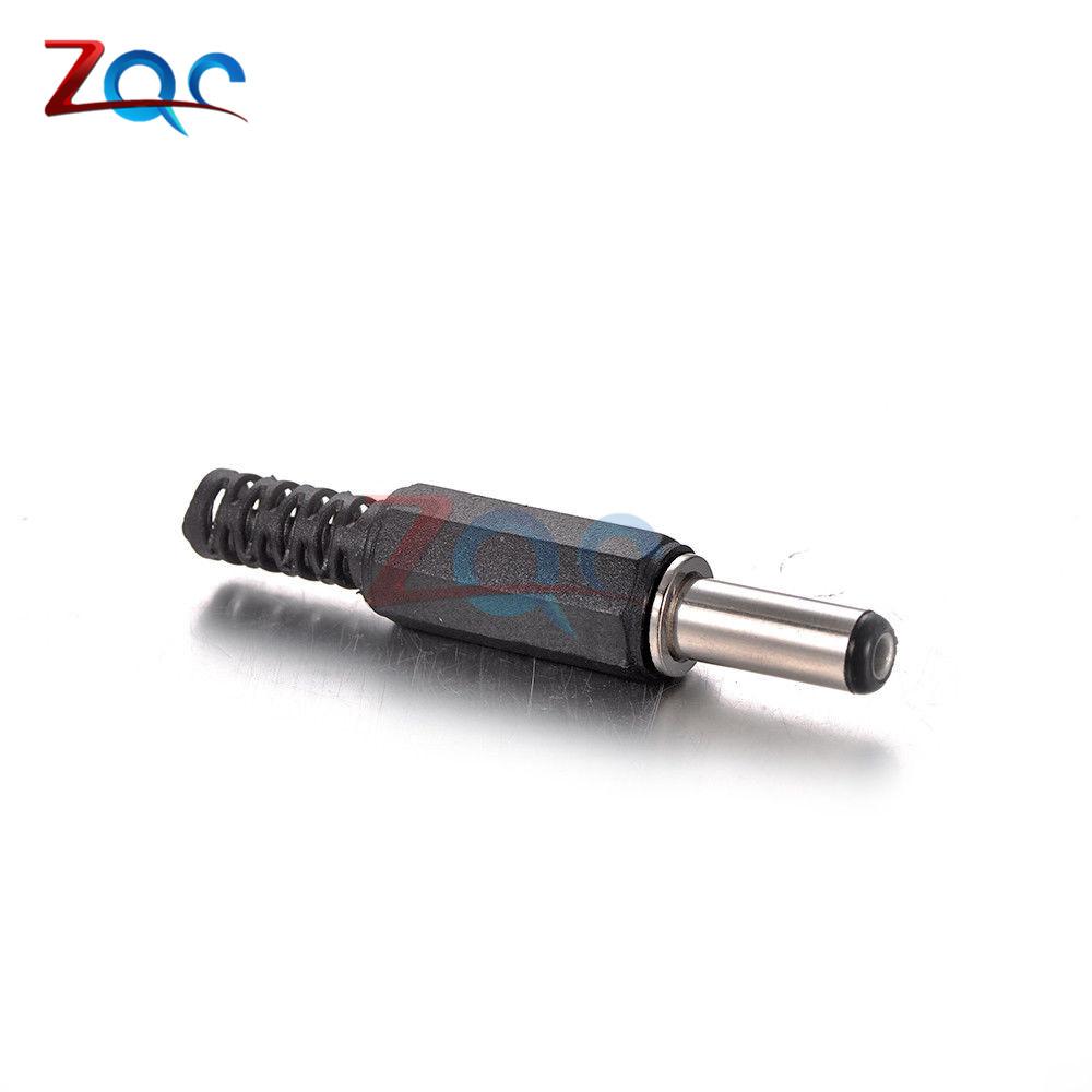 10PCS DC Power Connector Pin 2.1x5.5mm Female Plug Jack + Male Plug Jack Socket Adapter