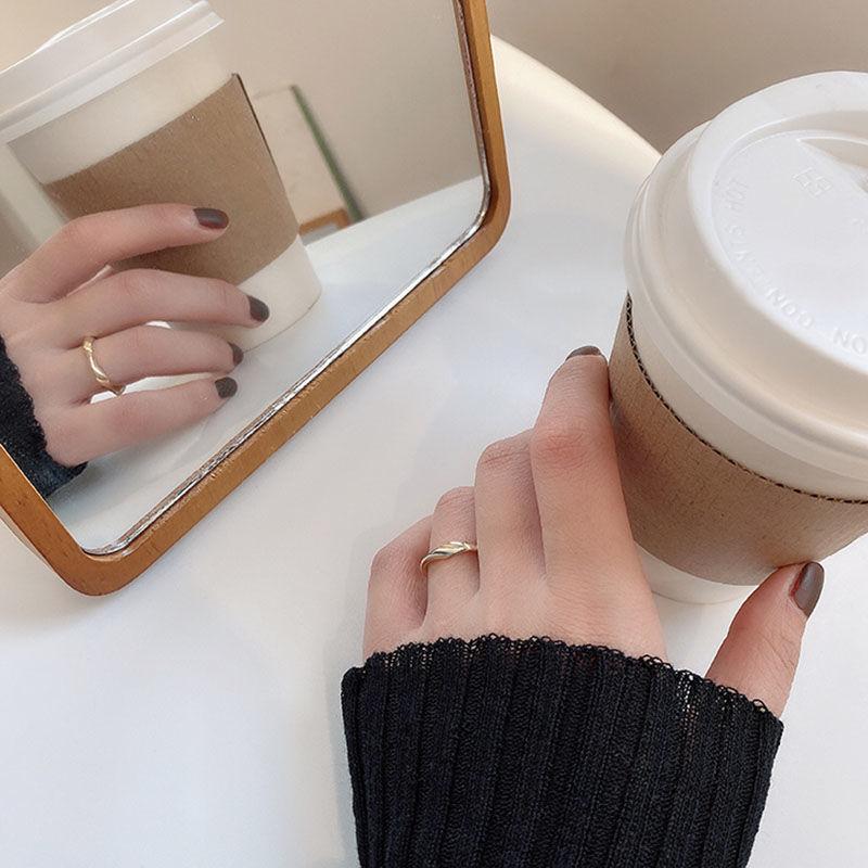 Vintage Hong Kong twist twist index finger ring fashion personality ins hipster Internet celebrity cold wind open ring