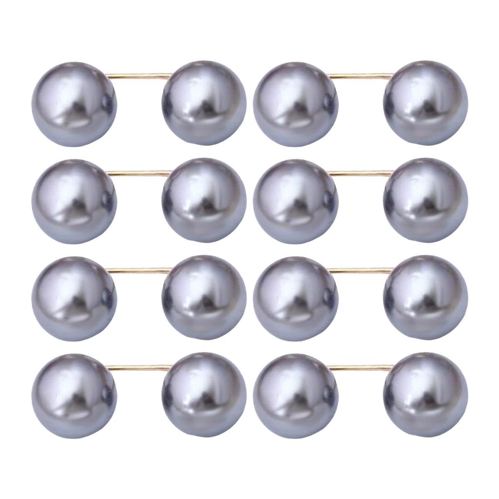 8Pcs Clothing Accessories Pearl Brooch Detachable Double Head Pin Waist Clip Jewelry Accessory Multifunctional Pants Pin Parts