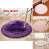 Faux Fur Rug With Machine Washable Circular Design For Bedroom And Living Room Decor