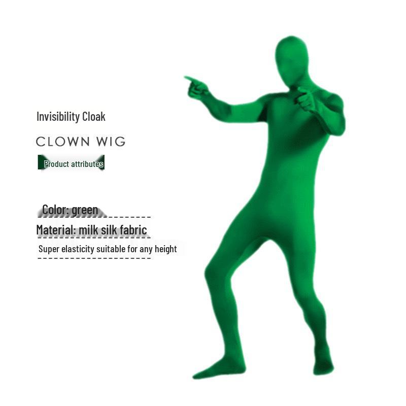 Herren Schwarzer Ninja Cosplay Anzug - Erwachsener Halloween Unsichtbarkeits-Jumpsuit für Bühnenauftritte.