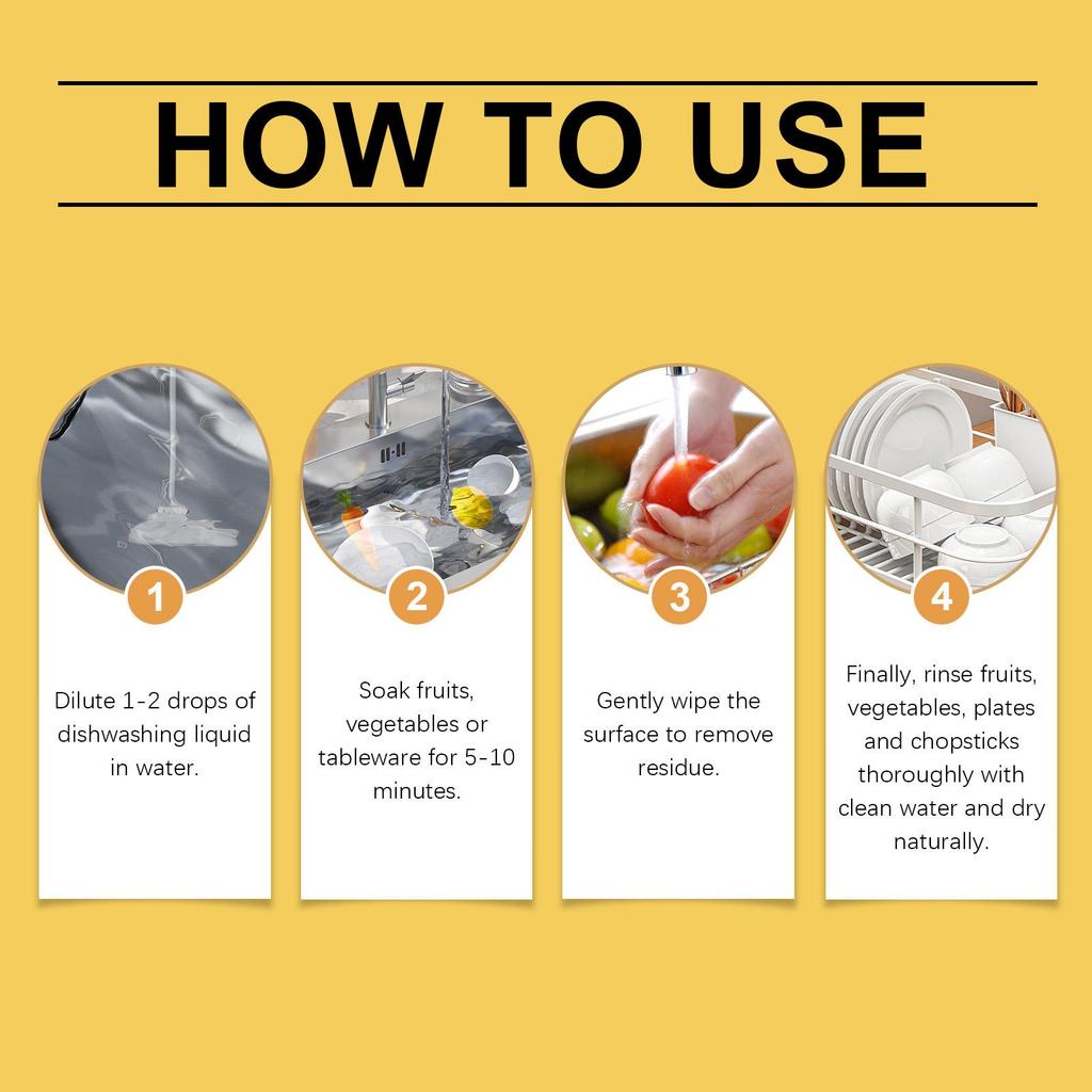 100ml Fruit & Vegetable Cleaner Gentle Degreasing Dishwashing Fruit & Vegetable Multi-Purpose Cleaner