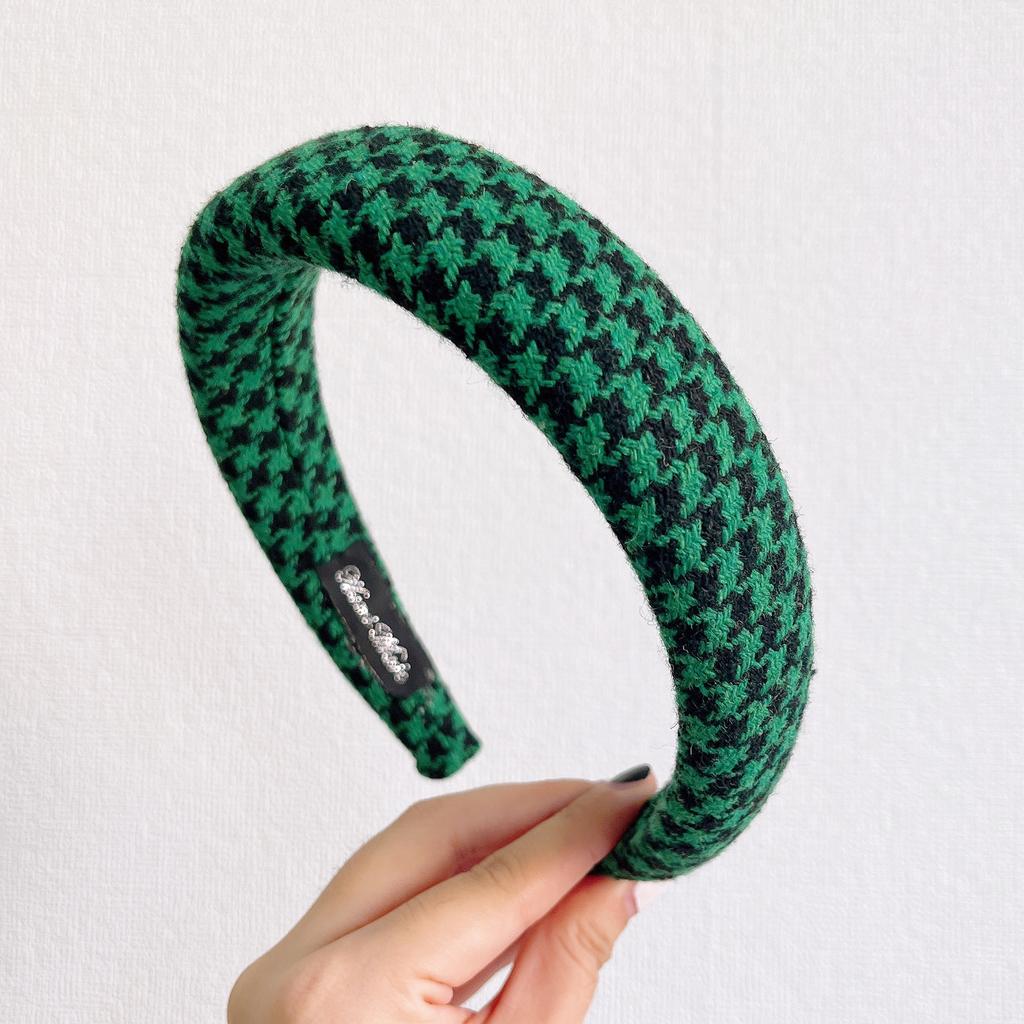 PROLY New Fashion Headband For Women Soft Sponge Houndstooth Headwear Autumn Casual Turban Hair Accessories Travel