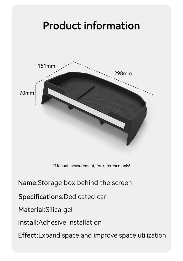 Compatible with 25 Proton X50 Models: Central Control Screen Storage Box and Rear Storage Organizer for Car Interior Modification.