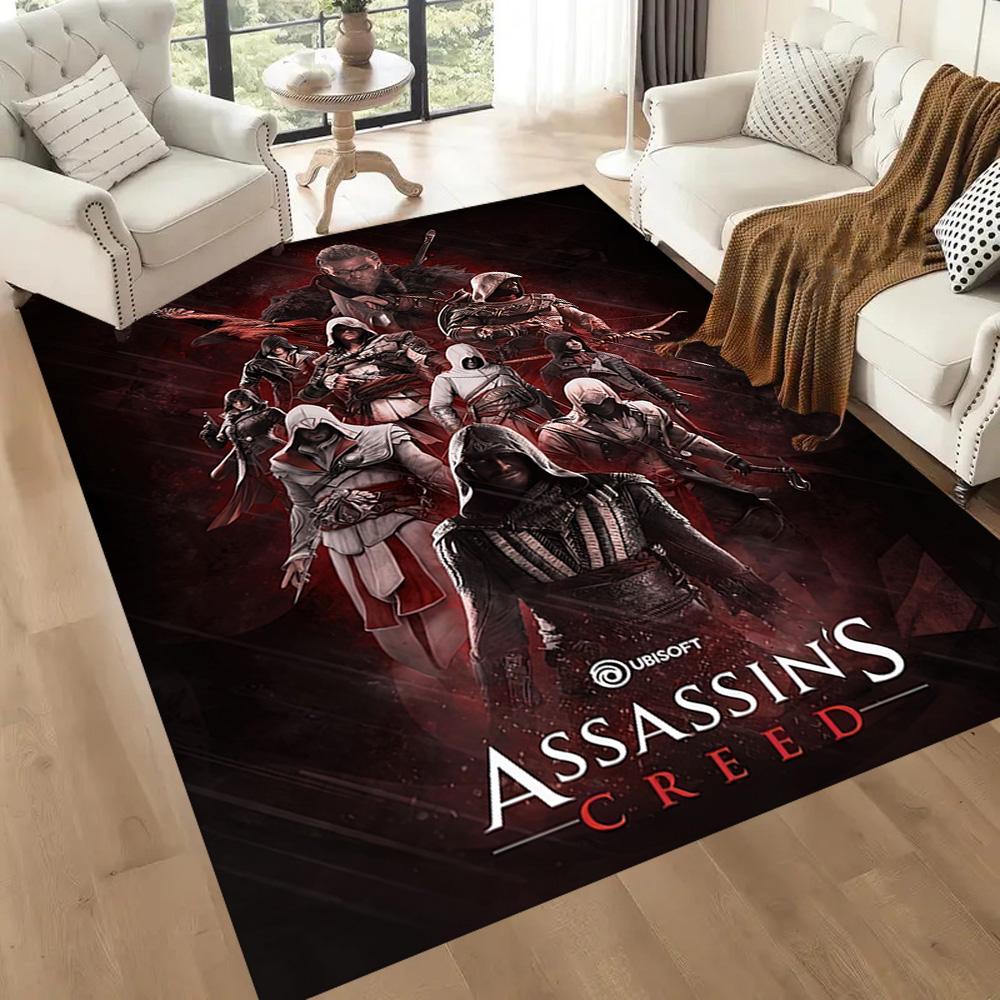 Čtvercové koberce Assassin's Creed Ezio Auditore jsou skvělou volbou pro obývací pokoje, ložnice, domácí dekorace a jako dárky.