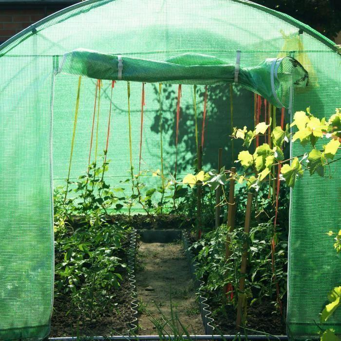 Tunnel Garden Greenhouse - SPRINGOS - 200 X 450 X 200 Cm - Galvanized Metal - UV Protection - PE Film 140 G/m²
