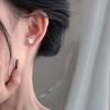 Cat Pearl Earrings Cute Small Cat Earrings Niche Design Feeling Ear Piercing Style