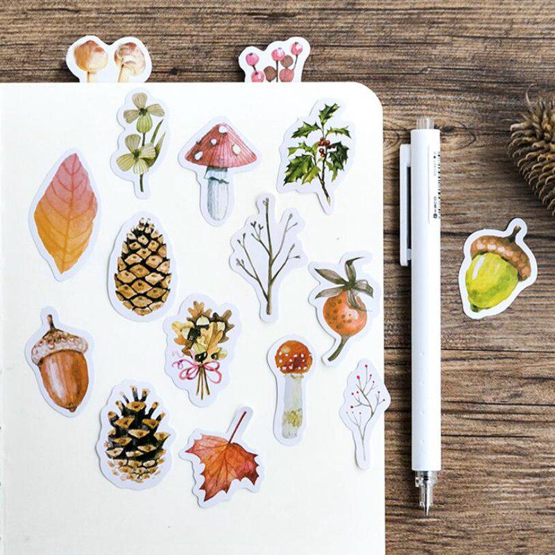 Plant Forest Mini Papírová Samolepka 46ks/krabička Dekorace Ablum Bullet Journal Diář Scrapbooking Štítek