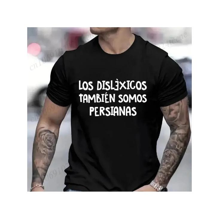 Men's & Women's Spanish Dyslexia Awareness T-Shirt - "Los Dyslexicos Tambien Somos Persas" Funny Suitable for Dyspraxia & Learning Disability