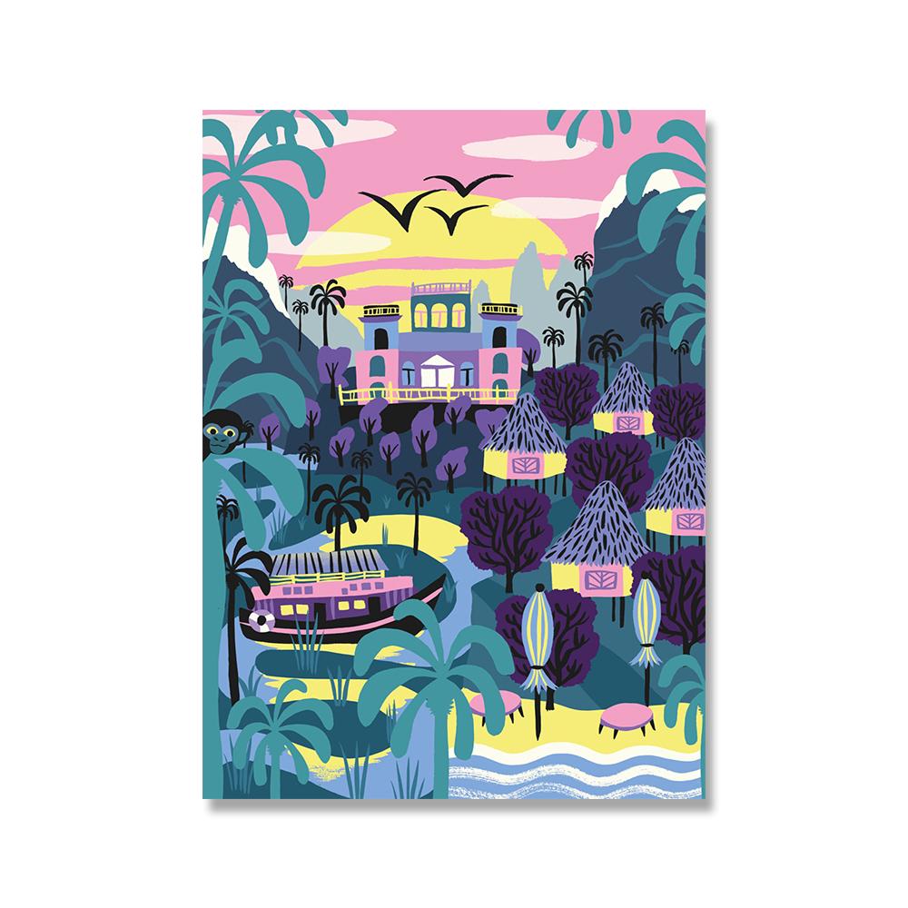 Nordic Travel Posters Botanical Canvas Painting Minimalist City Life Prints Landscape Nature Wall Pictures For Living Room Decor
