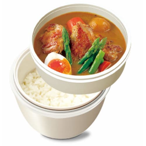 Asvel Lantas Cafe Bowl (CD-620), an Insulated Lunch Box, Is Easy To Serve, 620ml, Ivory, and Can Accommodate a Variety of Dishes. Product Code: A3248