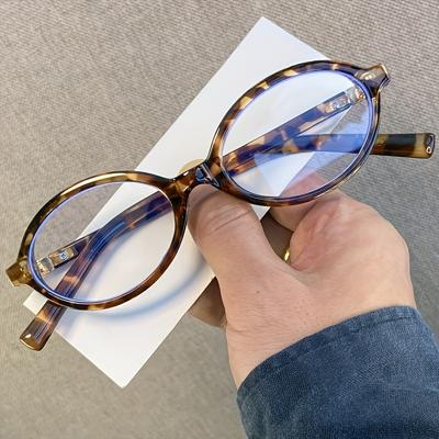 Blue Light Blocking Y2K Retro Glasses Small Frame Leopard Print for Computer Phone Use Perfect for Parties
