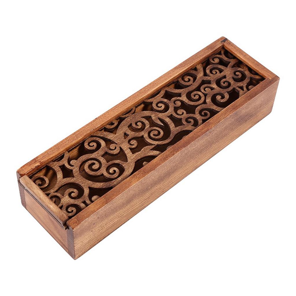 Holz Etui Box Schreibtisch Schreibwaren Aufbewahrung Organizer Schule (#3 Symmetrischer Texturtyp)