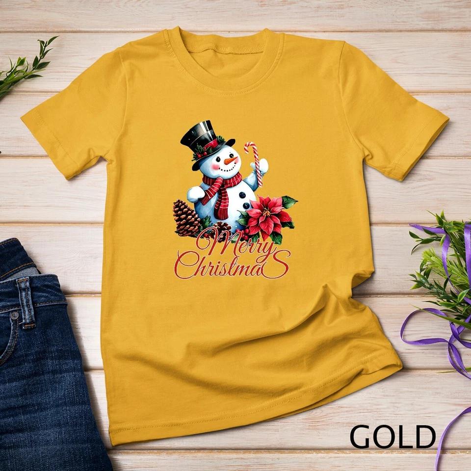 Winter Wonderland Snowman Funny Christmas Shirt Unisex T-shirt 4 S
