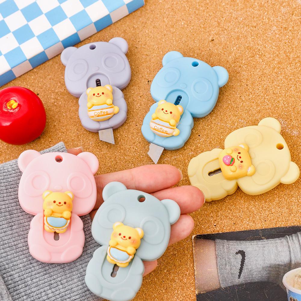 Mini Bear Craft Knife - Portable Box Opener for Students and Office, High-Quality Paper Cutting Tool