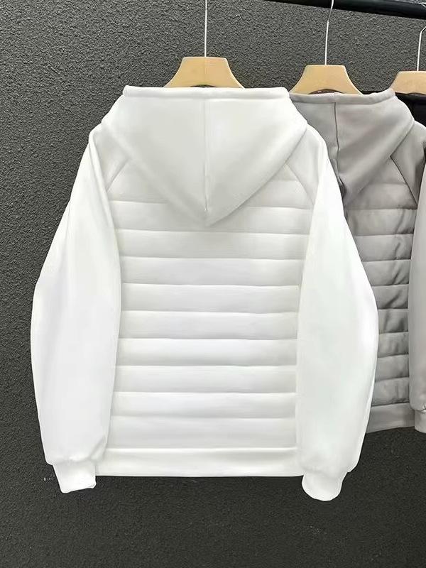 Men's Trendy Hooded Patchwork Jacket - Fleece-Lined, Lightweight, Autumn/Winter 2024 Arrival