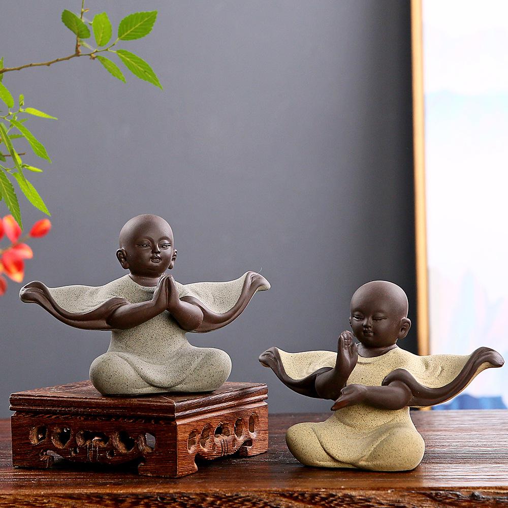 Zisha Little Monk Tea Pet Ornament - Zen Tea Table Decoration & Accessories