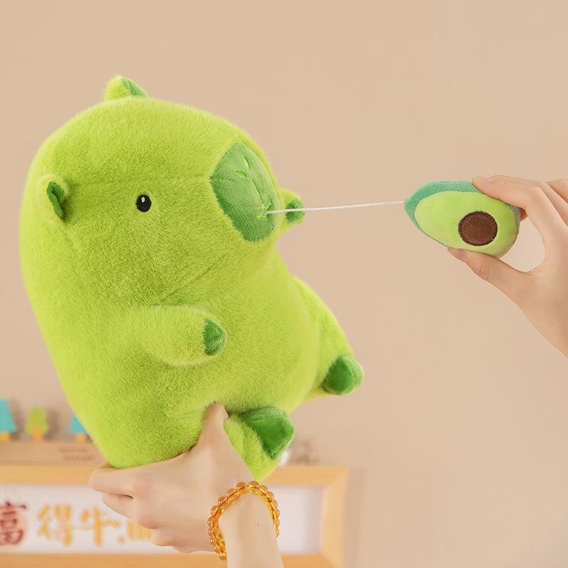 Summer Watermelon Strawberry Capybara Doll Children's Pulling Line Corn Carrot Avocado Kapibala Doll