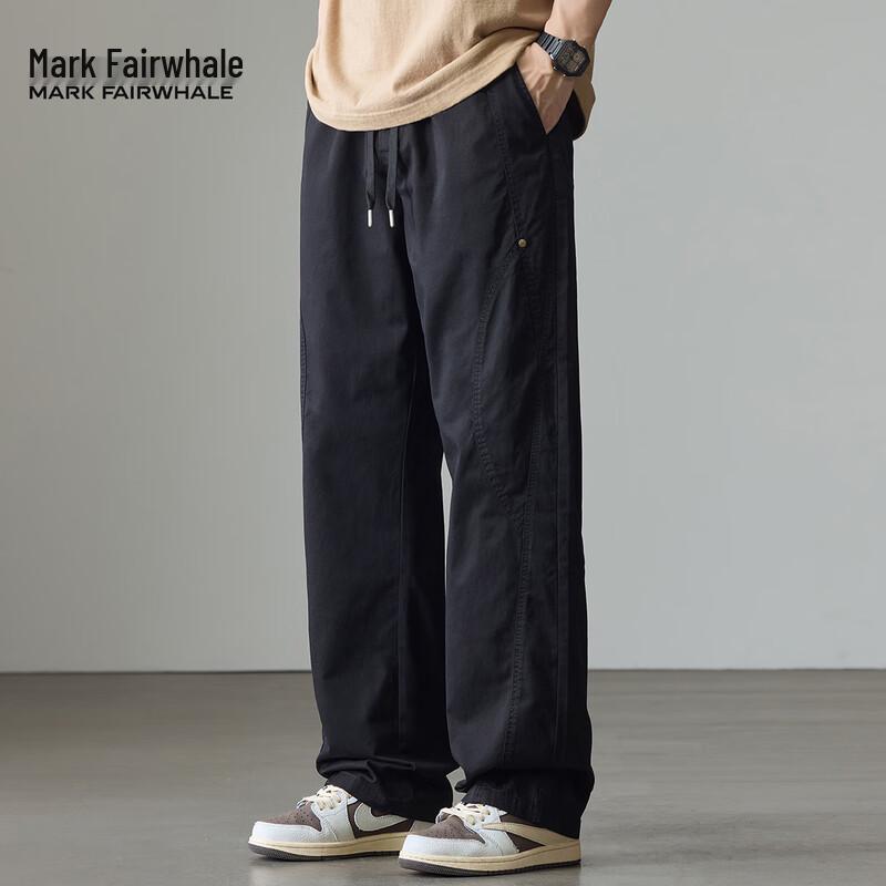 

Mark Fairwhale Men s 2025 Autumn/Winter Drawstring Straight Casual Pants 3XL