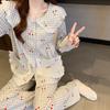 Women's Sweet Cherry Pajamas - Spring Long Sleeve Cloud Cotton Set