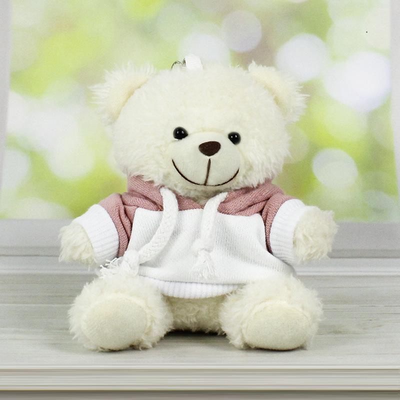 Charming Teddy Bear Keychain Plush Doll - Dressed Up Couple Backpack Ornament Gift