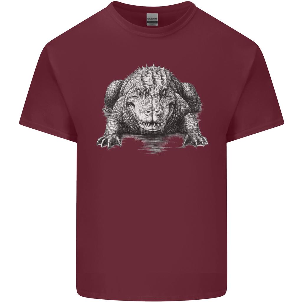 Alligator Drawing Crocodile Unisexs Light Cotton TShirt