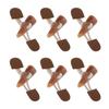 6X Sew On Faux Leather Tab Closure 2.83 inch Duffle Coat Tab