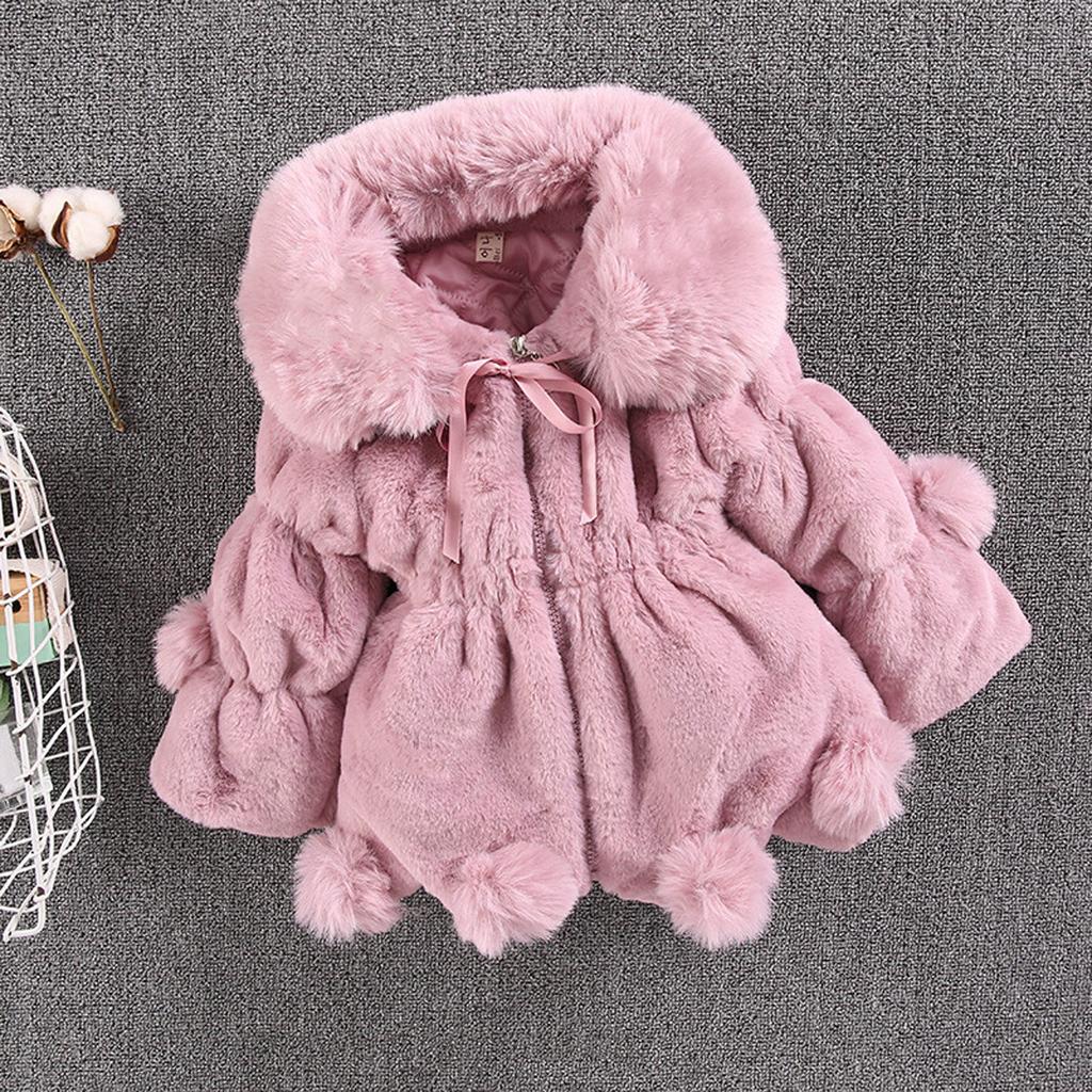 Toddler Kids Baby Girl Winter Jacket Warm Coat Thick Outwear Hooded Snowsuit