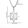 Retro Jewelry Triangle Knot Necklace Stainless Steel Crescent Trinity Necklace