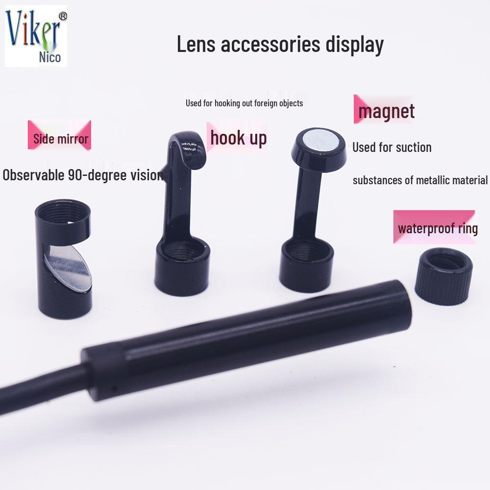 HD Waterproof Endoscope for Android with 1m Tube and 8 LED Lights