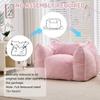 Giant Bean Bag Chair with pillow, Comfy Large Bean Bag Chairs for Adults and Kids, Faux Fur Floor Sofa for Living Room Bedroom Apartment, Pink