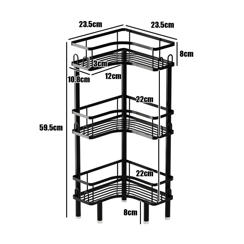 Three-Layer Corner Bathroom Shelf for Shower