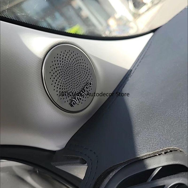 For Dongfeng Nammi 01 Speaker Cover Car Outlet Vent Dust Cover Stainless Steel Audio Horn Cover Guards Dashboard Trims Interior
