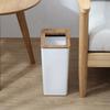 Bamboo Cover Nordic Trash Can Household Simple For Living Room Bedroom Bathroom Kitchen Paper Basket Rectangular Wastebasket