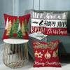 New Style Pillow Case Christmas Letter Decoration Printed Linen Sofa Bedside Pillow Case Pillow Case