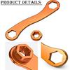 Orange Aluminum Axle Wrench Removal Tool,17X27X32mm Axle Wrench Spanner Compatible with KTM 150-500 XC/SX/XCF/SXF 2023-2024,Compatible with Husqvarna