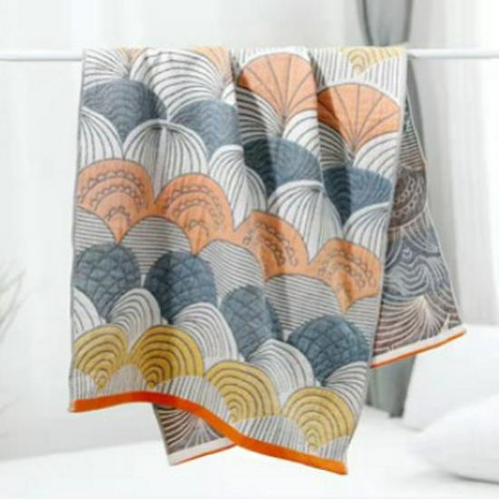 New Soft Ethnic Style Sun God Cotton Bath Towel - Skin-friendly & Absorbent