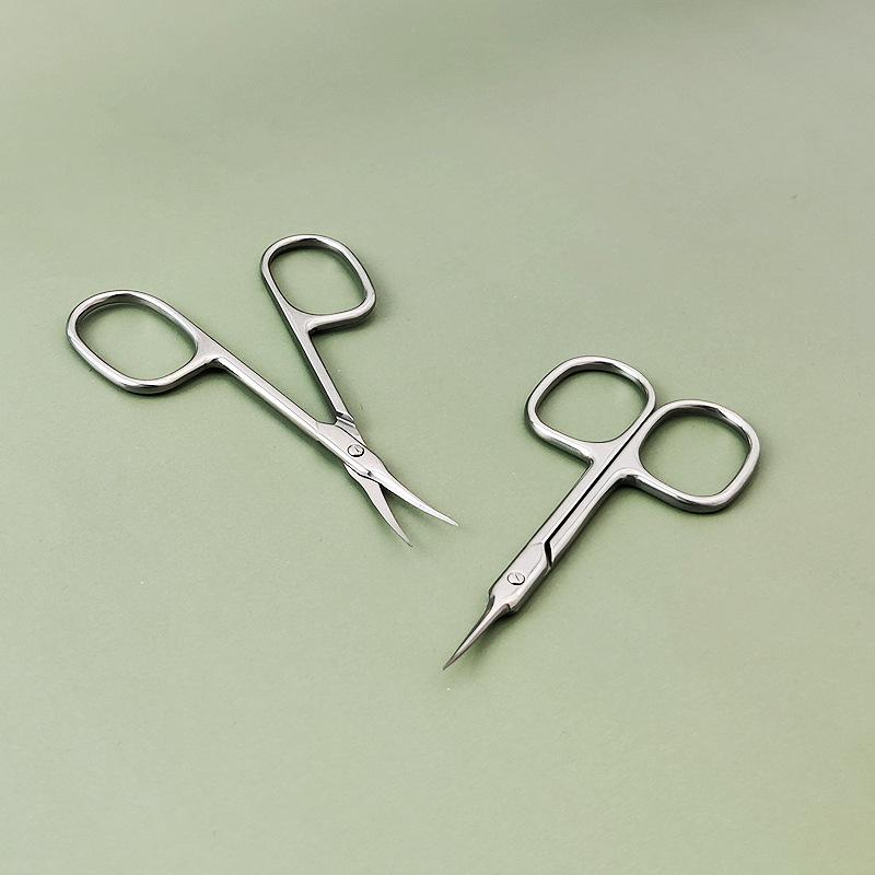 Stainless Steel Russian Style Beauty Scissors for Nails & Eyebrows with Eyelid Stickers