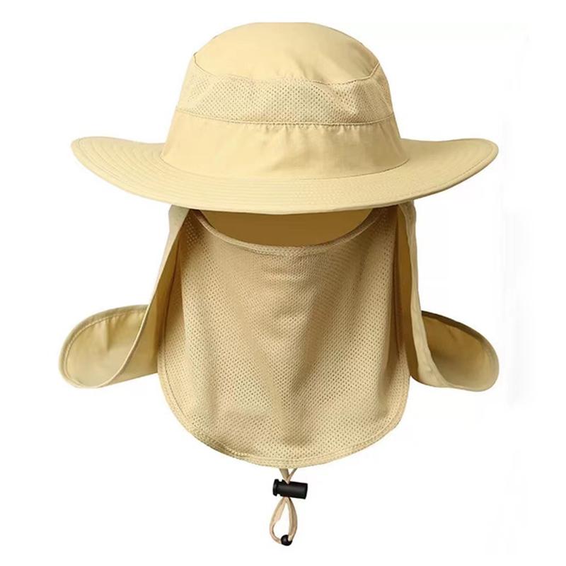 Fishing Flap Caps Men Sun Protection Summer Quick-drying Bucket Hat Outdoor Face Wide Brim Women Bucket Hat For Fishing Climbing