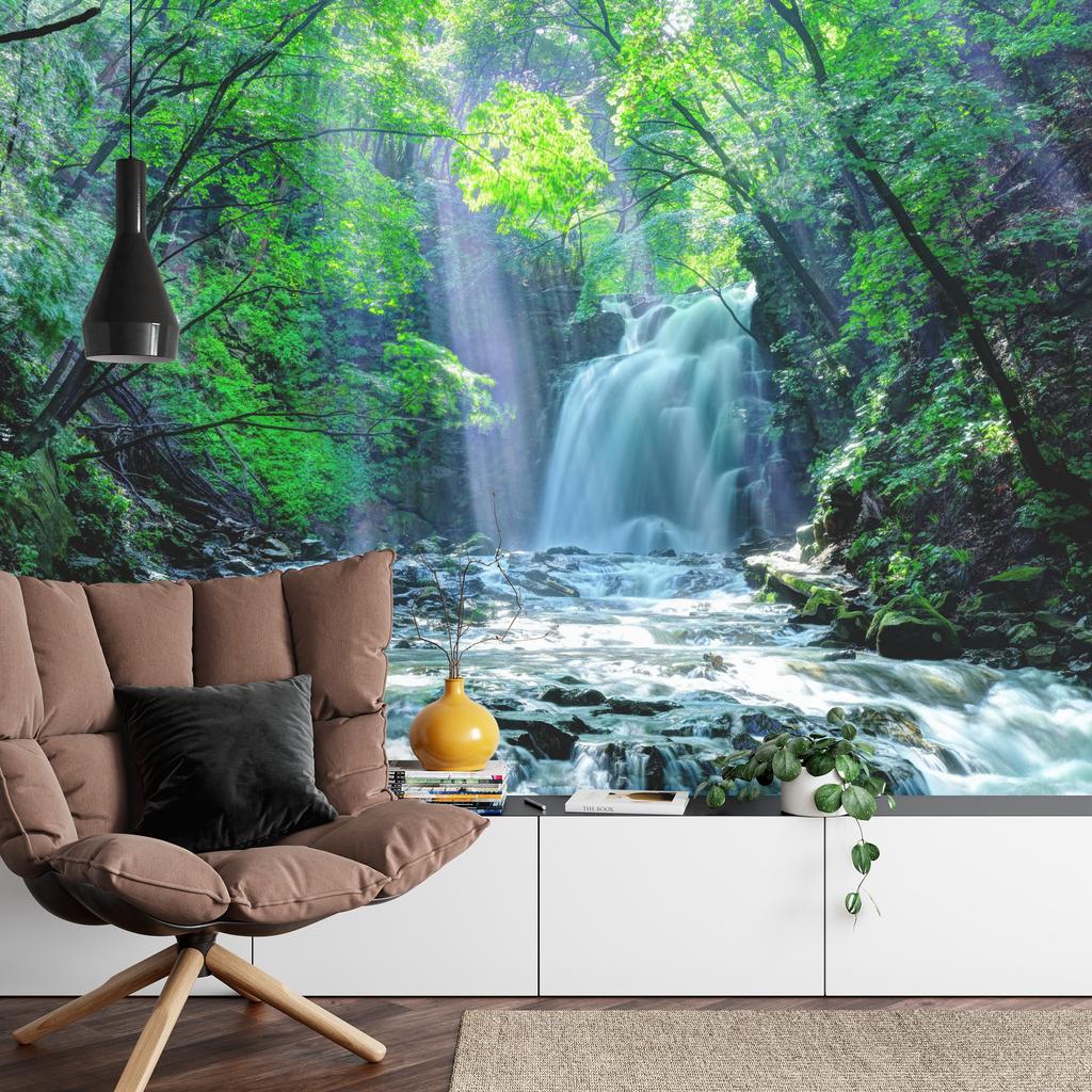 Photomural Waterfall In The Forest Non-Woven 460x300
