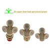 All-Copper Triple-Head Agricultural Sprayer Nozzle for Dust Removal, Cooling, and Irrigation