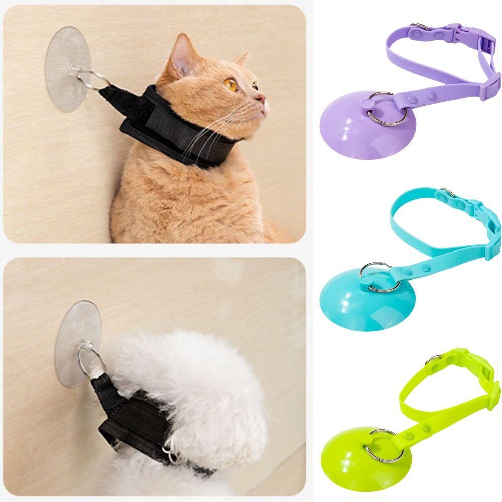 Portable Dog Bathing Fixer Adjustable Cat Restraint Straps Safe Cat Grooming Collar  Pet Shower