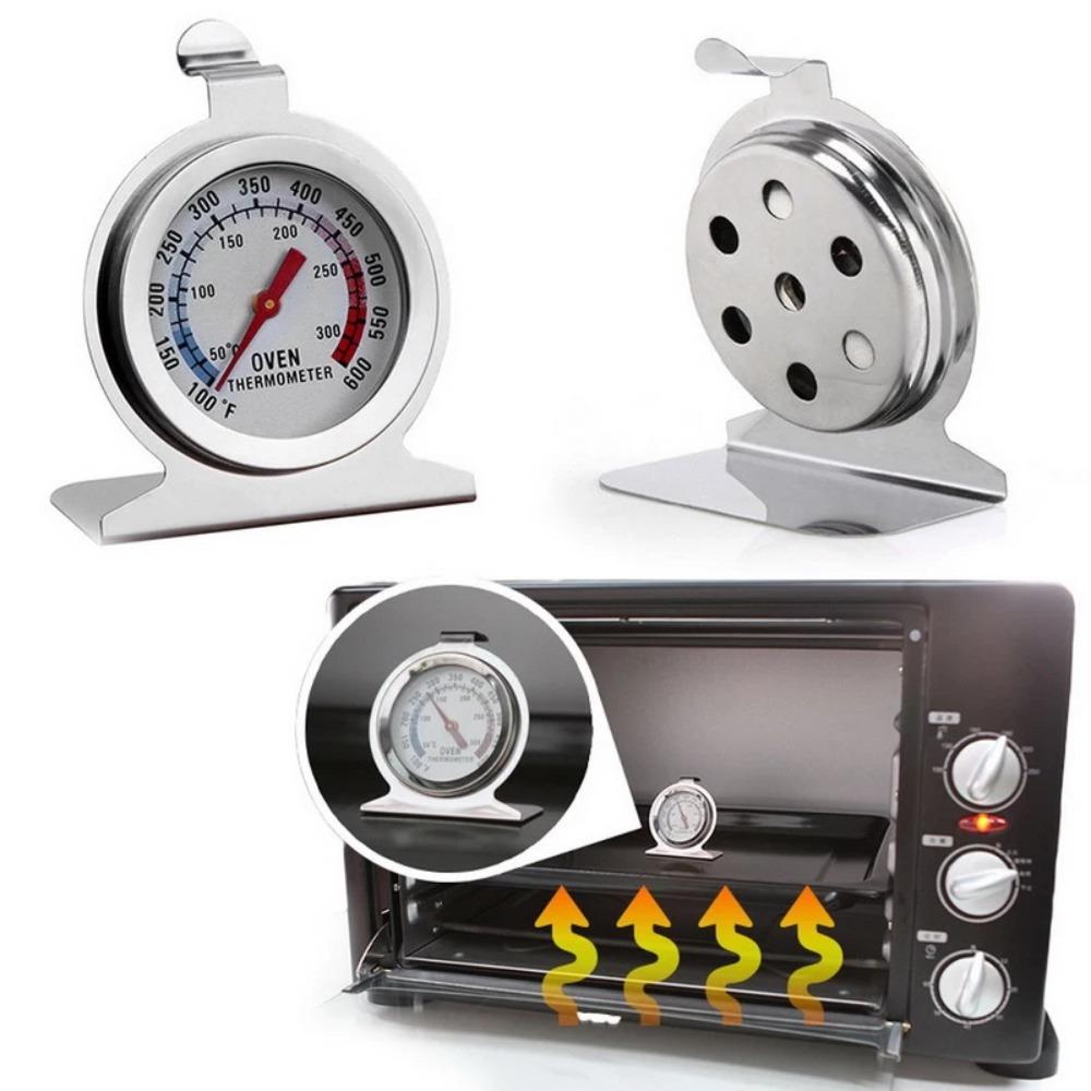 Safe Oven Thermometer 50-300°C Stainless Steel Oven Thermometer Mini Dial Stand Up Temperature Gauge Gage Food Meat Kitchen Tool 2
