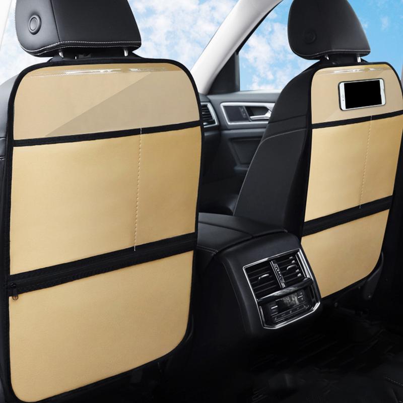 Backseat Car Storage Organizer Back Seat Auto Anti-kick Pad Multifunctional Vehicle Storage Pockets Car Accessories